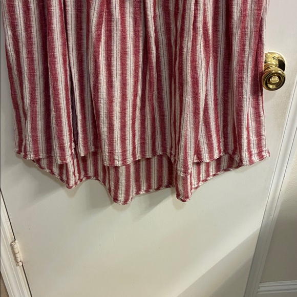 Max Studio Red and White Striped Midi Skirt in Sz L - Picture 3 of 9